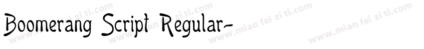 Boomerang Script Regular字体转换